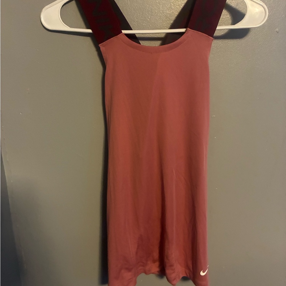 Nike Rose Maroon Athletic Tank Dress
